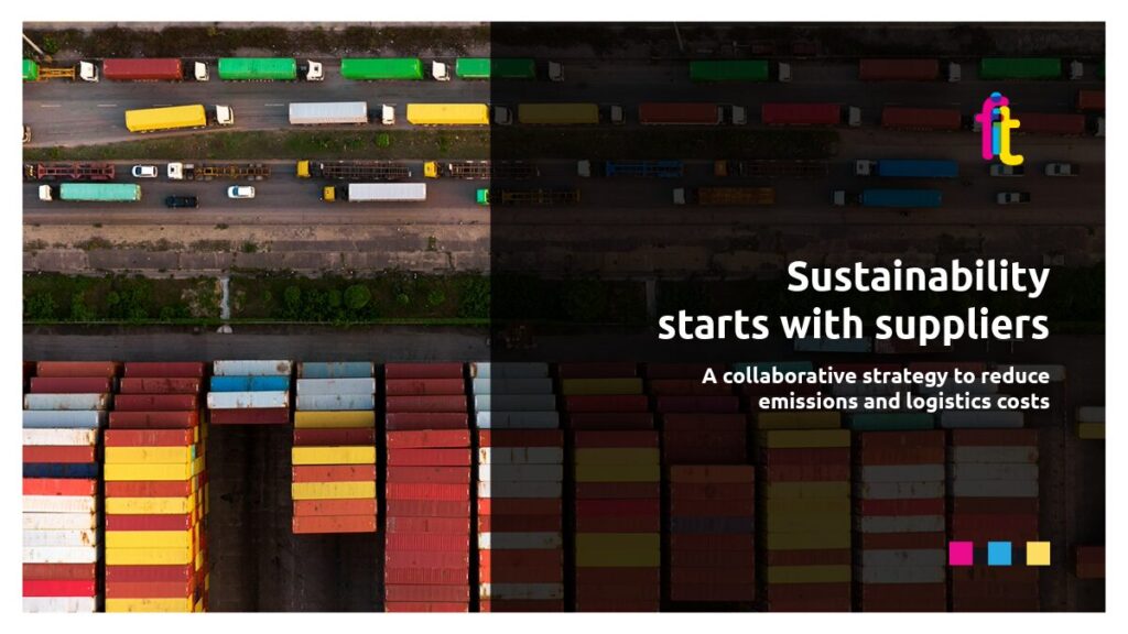 Sustainability starts with suppliers