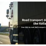 Road transport dominates the Italian system